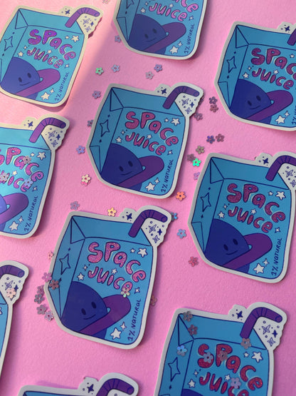 Space Juice - Glitter Sticker