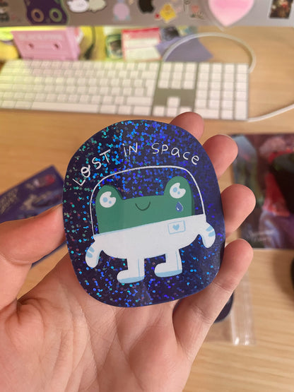 Lost in Space Froggie - Glitter Sticker