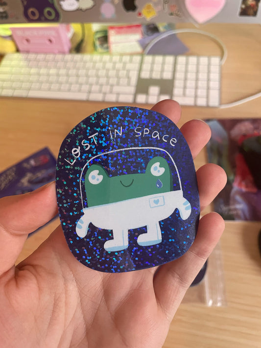 Lost in Space Froggie - Glitter Sticker
