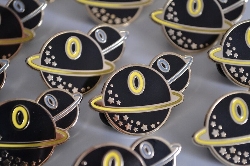 Dark Type Planets - Enamel Pin