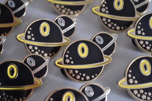 Dark Type Planets - Enamel Pin