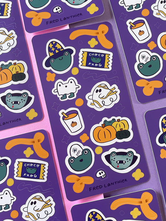 Froggie Halloween - Sticker Sheet