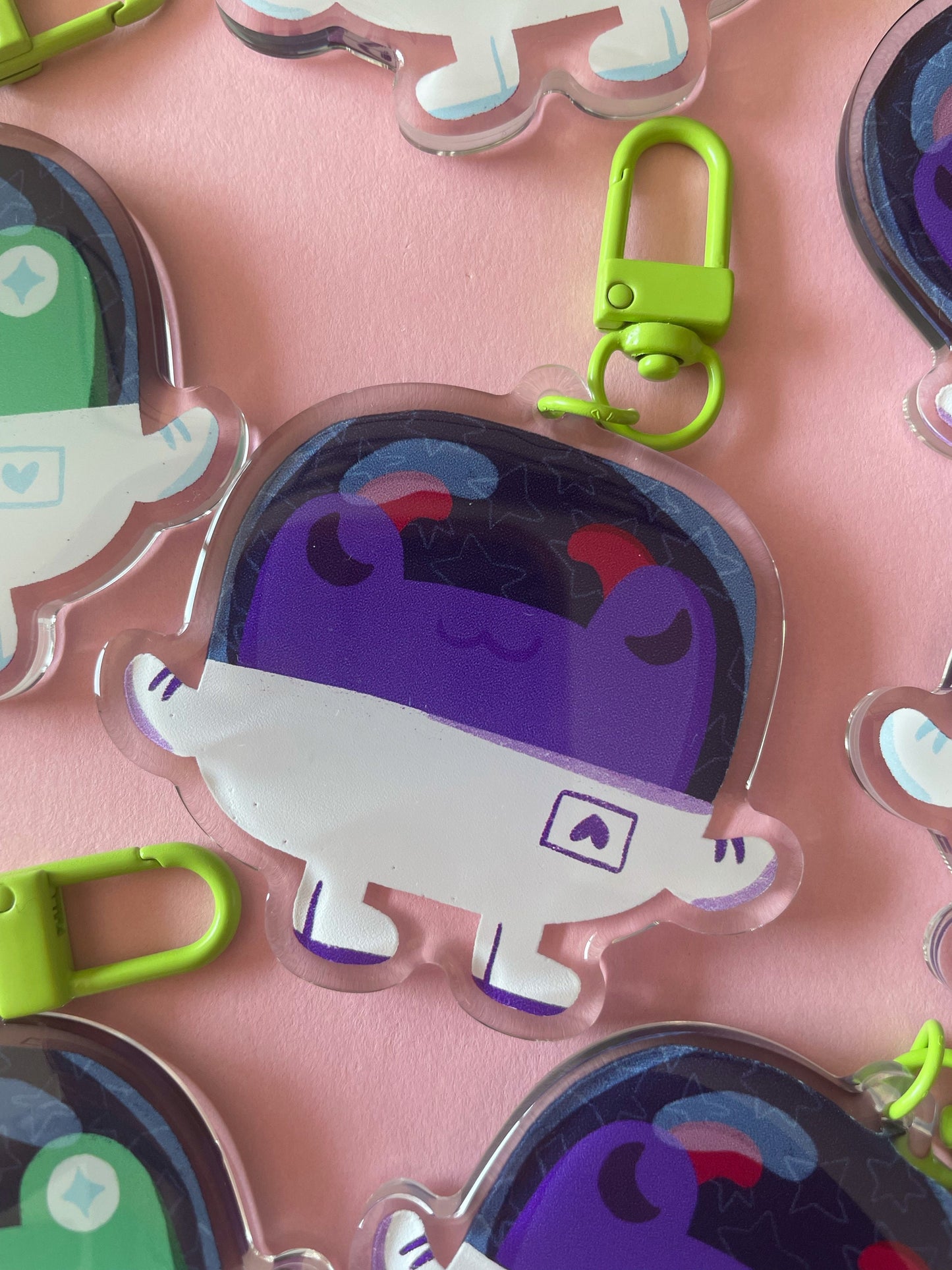 Angel / Devil Froggie - Acrylic Epoxy Keychain