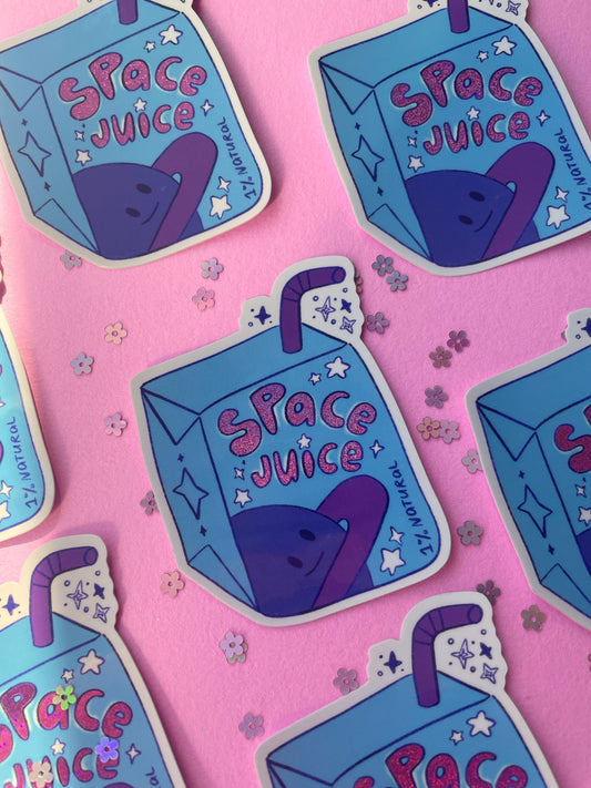 Space Juice - Glitter Sticker