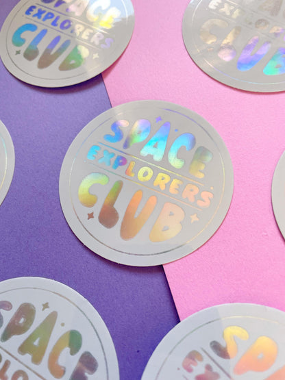 Space Explorers Club - Holographic Sticker