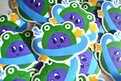 Froggie Planet - Matte Sticker