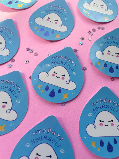 Hydrate Yourself - Glitter Sticker