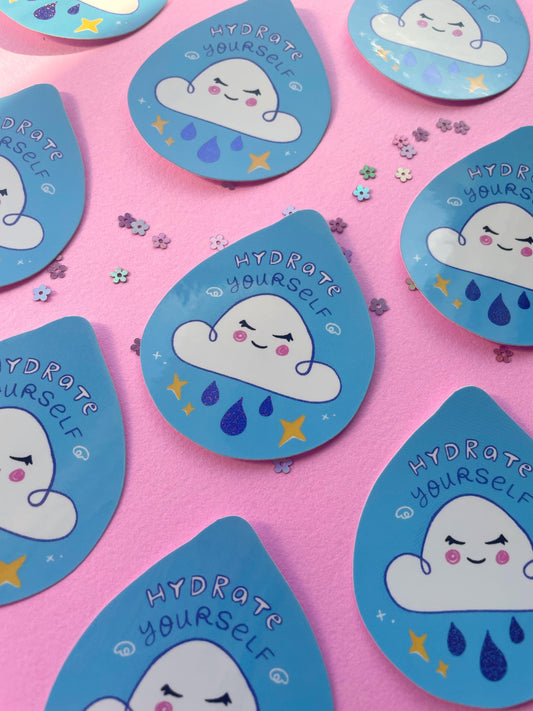 Hydrate Yourself - Glitter Sticker