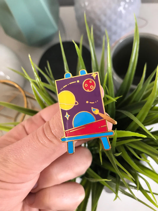Painting in Space - Enamel Pin
