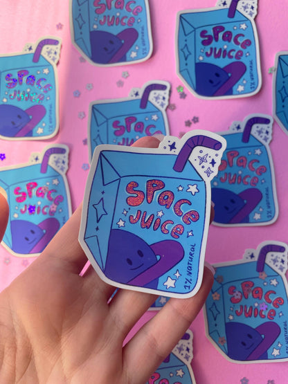 Space Juice - Glitter Sticker