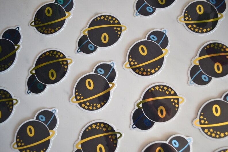 Dark Type Planets - Sticker