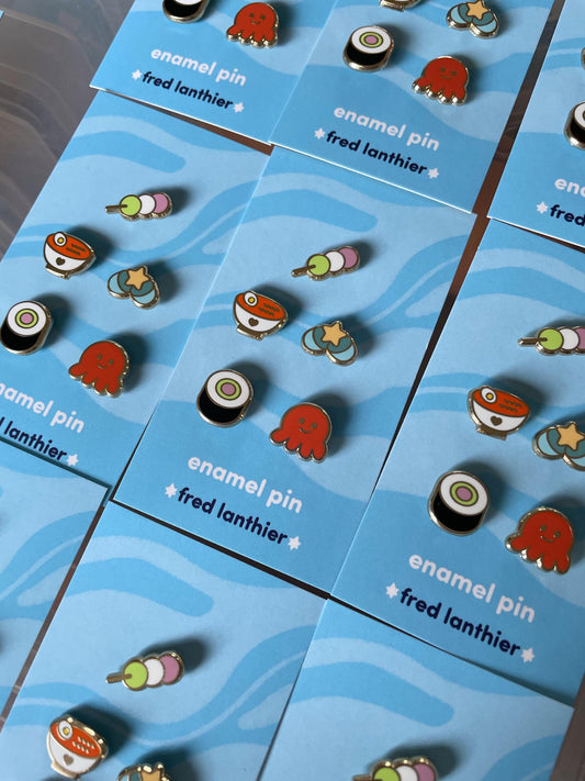Memories from Japan, Food and Fun Set - Mini Enamel Pins