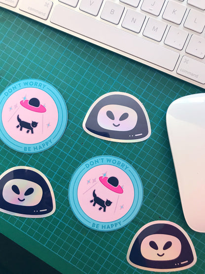 Sir Alien - Holographic Sticker - Space Collection