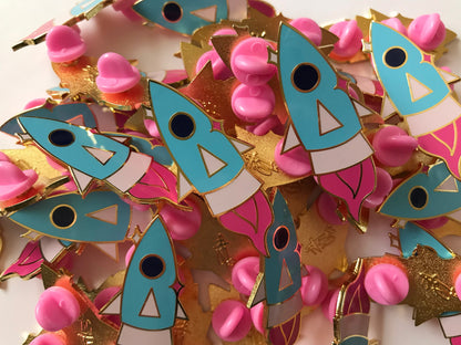 Space Rocket Launch - Enamel Pin