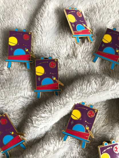 Painting in Space - Enamel Pin