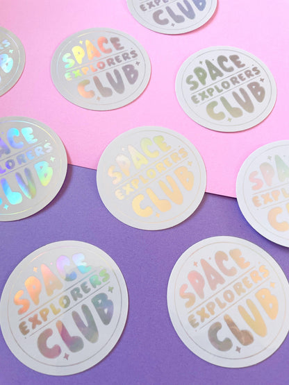 Space Explorers Club - Holographic Sticker