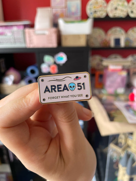 Area 51 Licence Plate - Enamel Pin