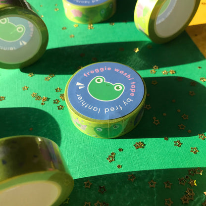 Froggie, Rainbows & Rainy Clouds - Washi Tape