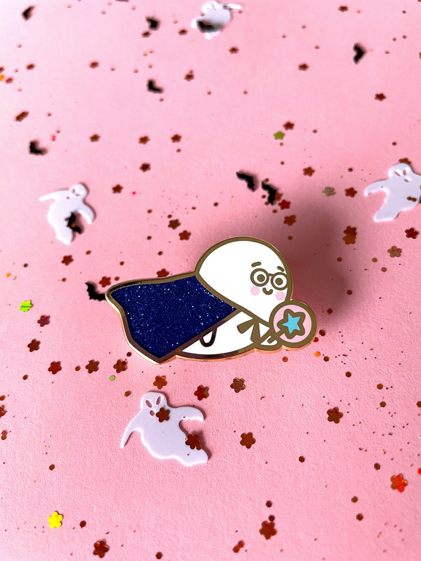 Magic Wizard Ghostie - Enamel Pin