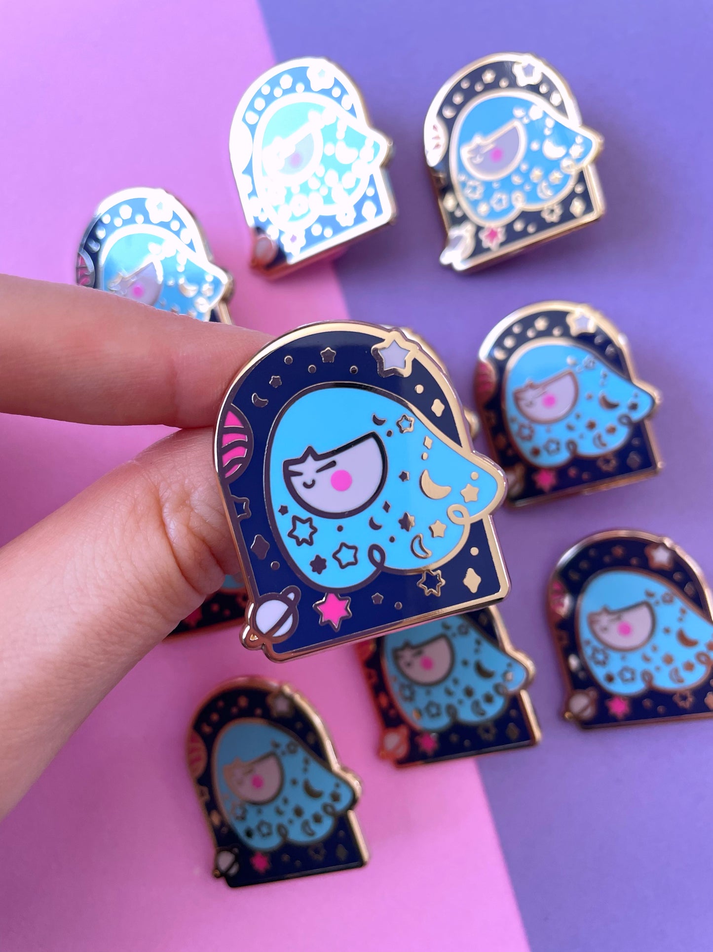 Dreamy Space Girl - Enamel Pin