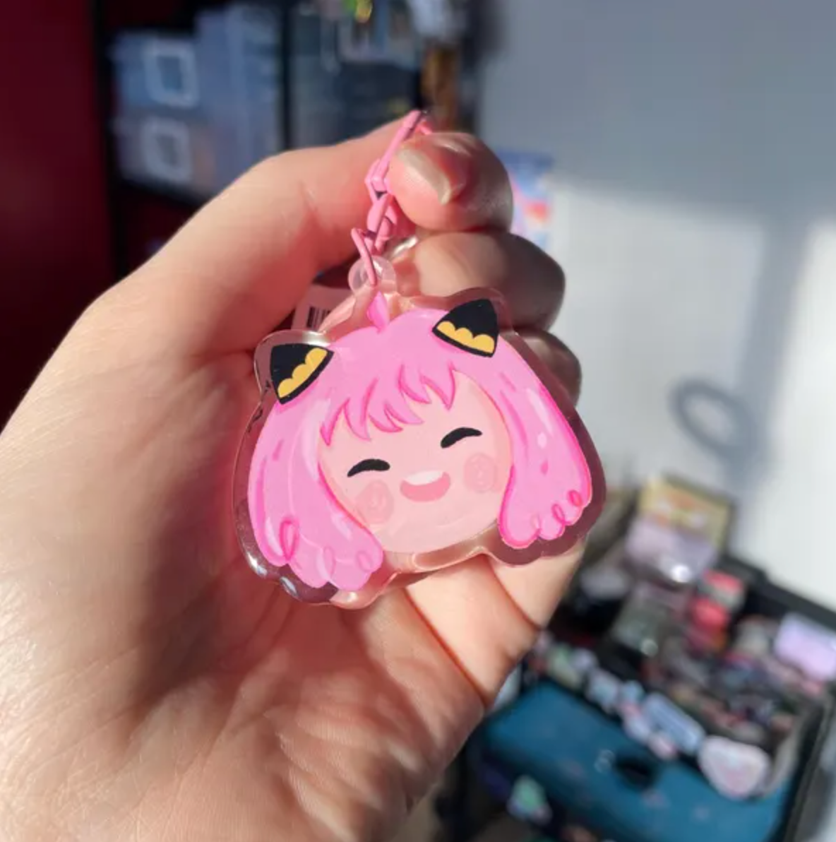 Pink Secret Agent - Keychain