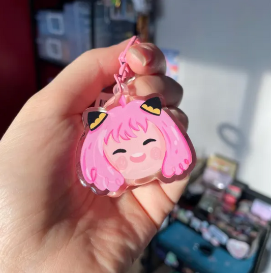 Pink Secret Agent - Keychain