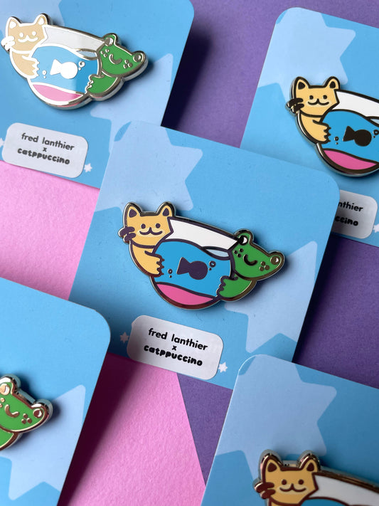 Catppuccino x Fred Lanthier - Enamel Pin