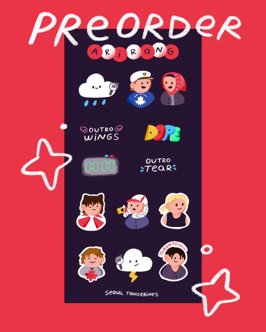 BTS Arirang Toronto Memories - Sticker Sheet