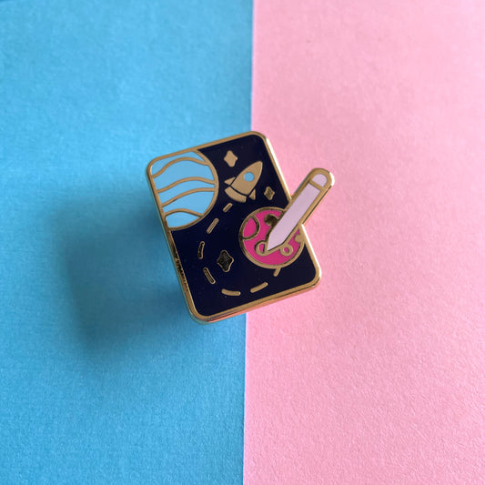 Painting in Space (Tablet) - Enamel Pin