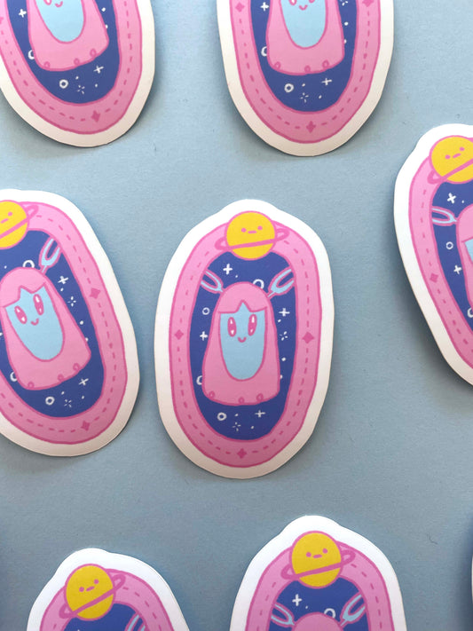 Alien Dudette - Sticker