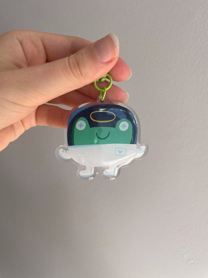 Angel / Devil Froggie - Acrylic Epoxy Keychain