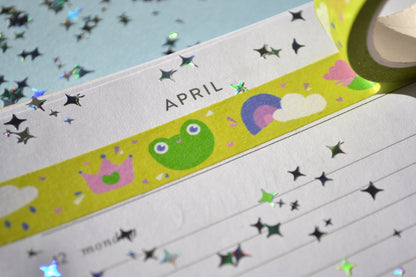 Froggie, Rainbows & Rainy Clouds - Washi Tape