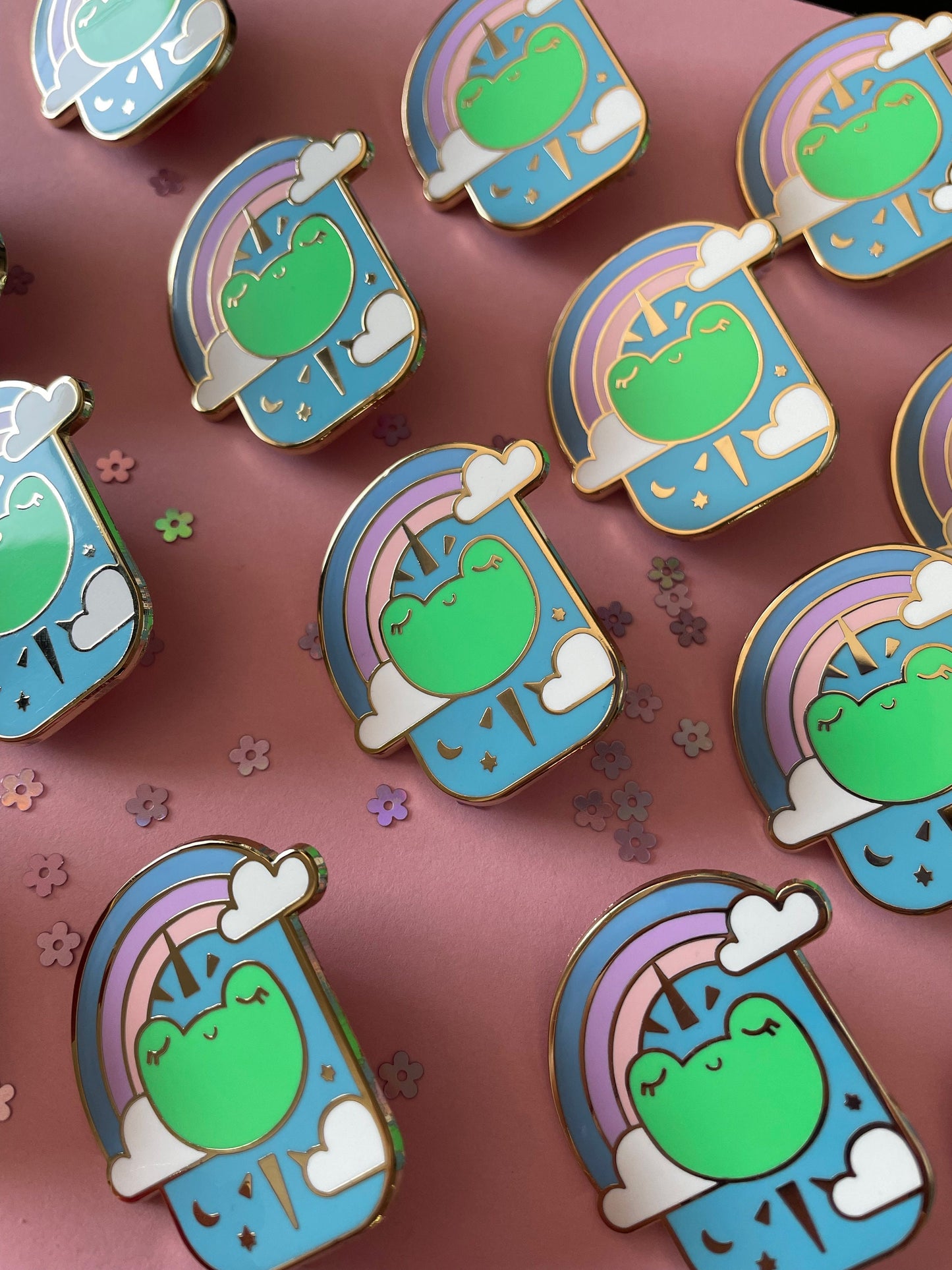 Rainbow Froggie Goddess - Enamel Pin