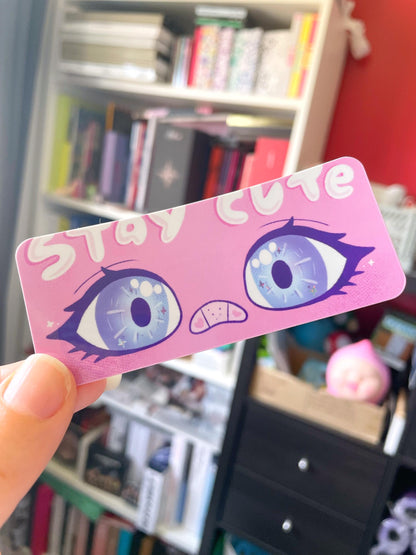 Stay Cute Anime Eyes - Glitter Sticker