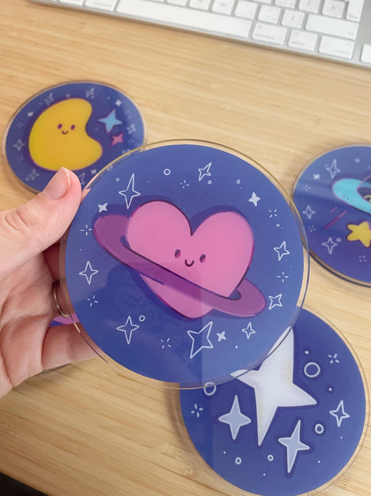 Heart Planet - Coasters